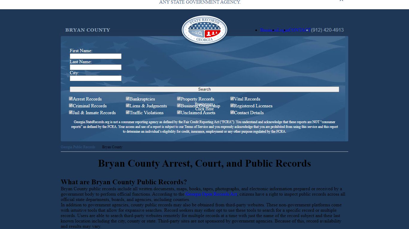 Bryan County Arrest, Court, and Public Records